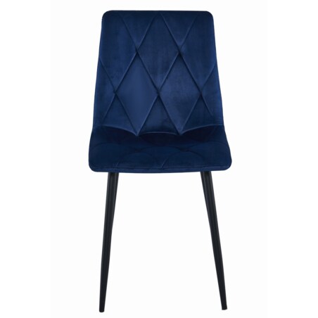 Krzesło Do Jadalni Kuchni Salonu Libra - Granat Aksamit / Nogi Czarne X 2