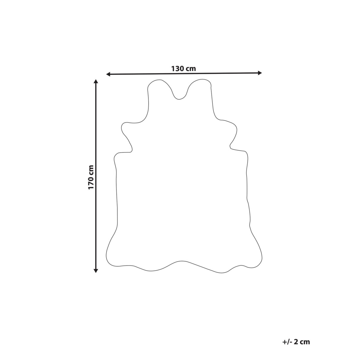 Dywan ze sztucznego futra w cętki 130 x 170 cm beżowo-czarny OSSA