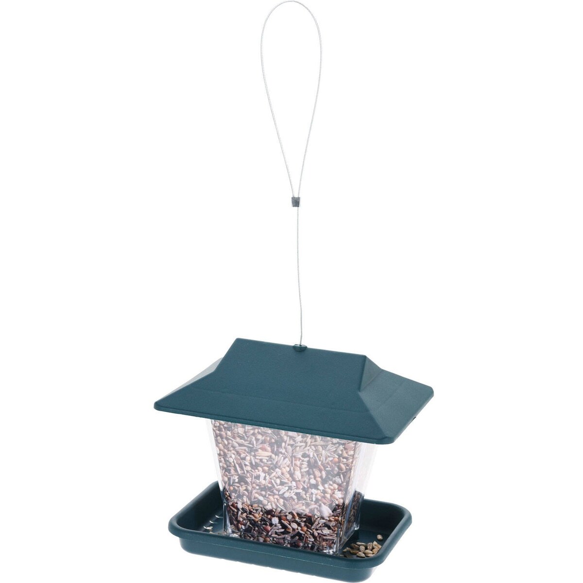 Karmnik dla ptaków z daszkiem, wiszący
