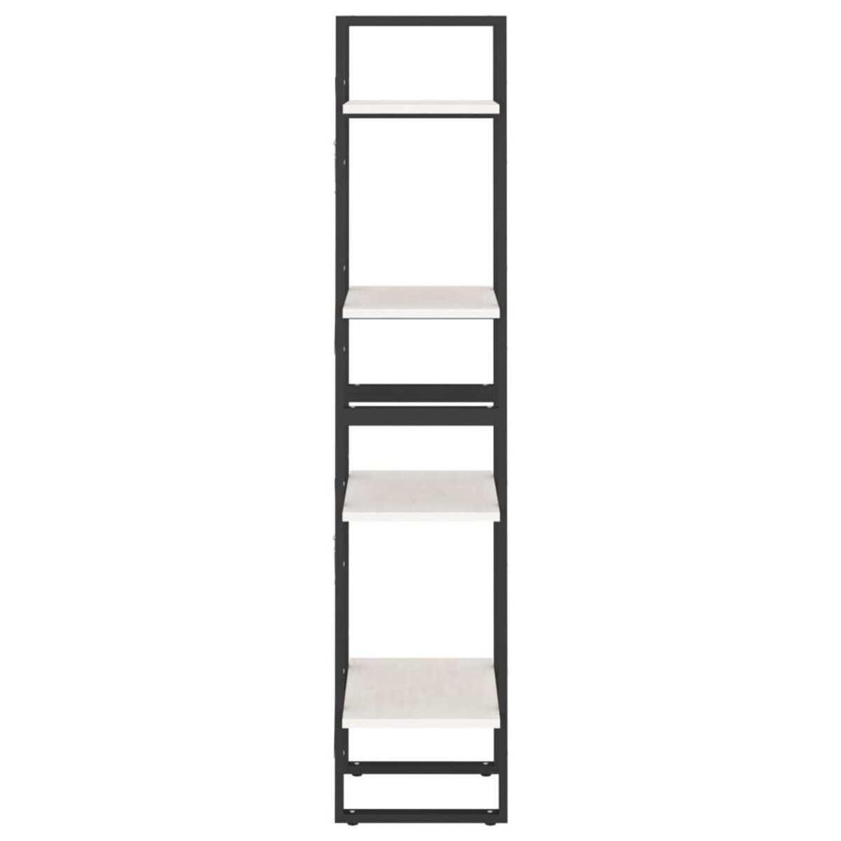 vidaXL Regał na książki, 4 półki, biały, 40x30x140 cm, drewno sosnowe