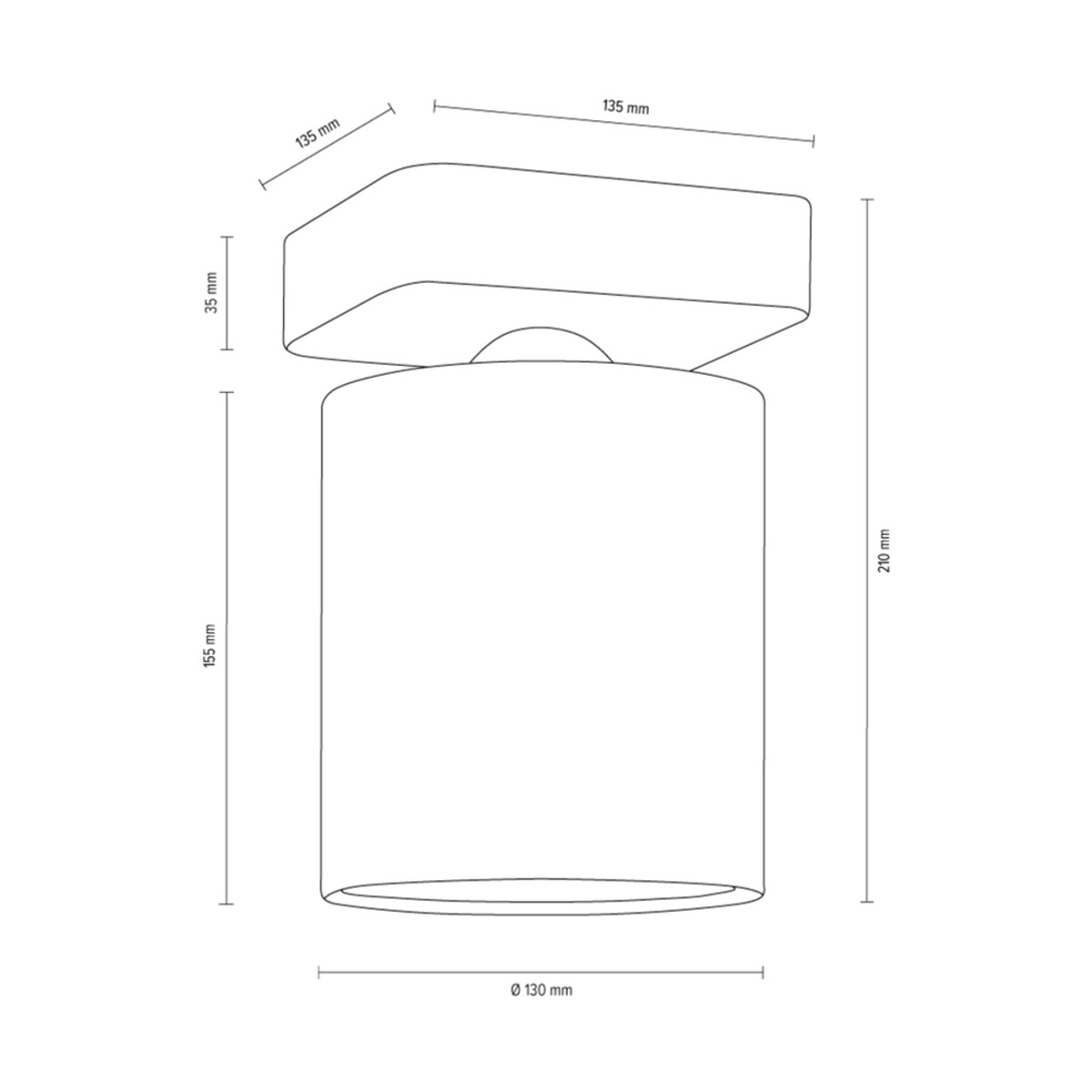 Lampa Sufitowa BRITOP Lighting 1xE27 Max.25W Klasyczny Szary Beton z Białą Tkaniną, Polski Producent, 1 szt.