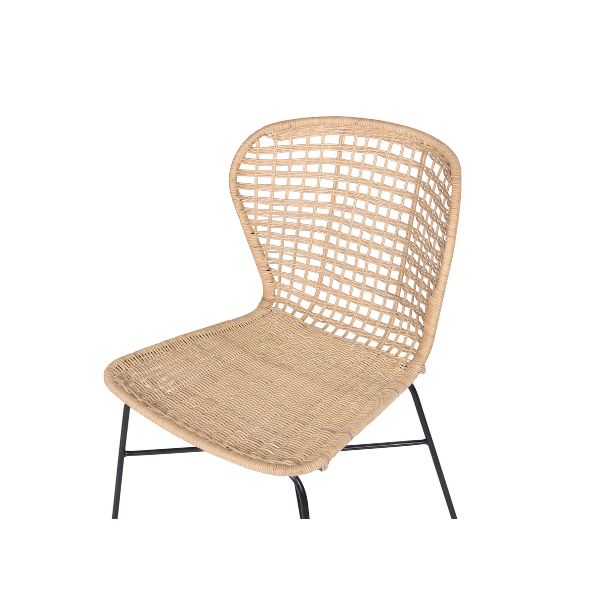 Zestaw 2 krzeseł do jadalni rattanowy naturalny ELFROS