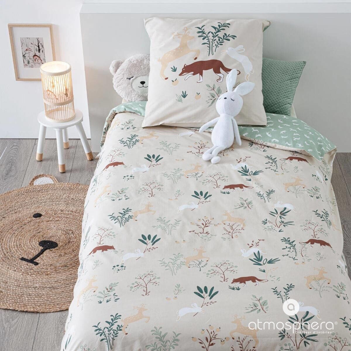 Jutowy dywanik w kształcie misia, Ø 100 cm