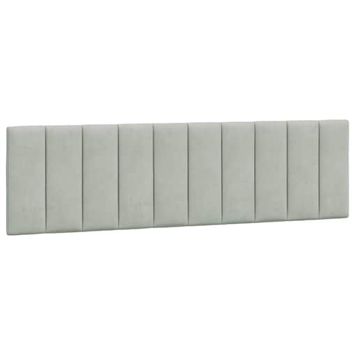 vidaXL Poduszka na wezgłowie, Hanko, jasnoszara, 180 cm, aksamitna