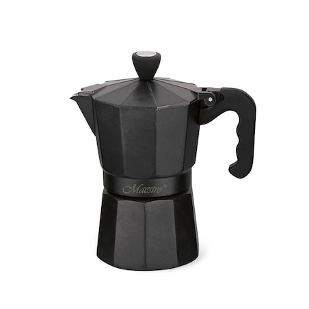Kawiarka aluminiowa na gaz 3 filiżanki 150ml czarna MAESTRO
