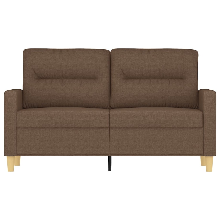 vidaXL Sofa 2-osobowa, brązowa, 120 cm, tapicerowana tkaniną