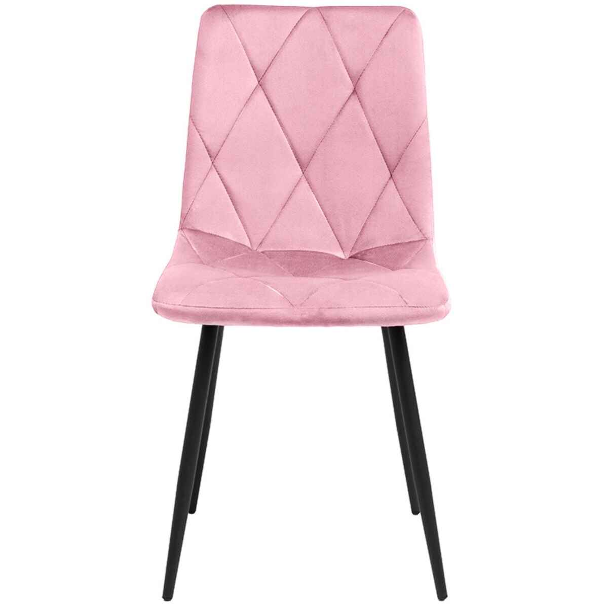 Krzesło tapicerowane welurowe pikowane różowe do salonu jadalni