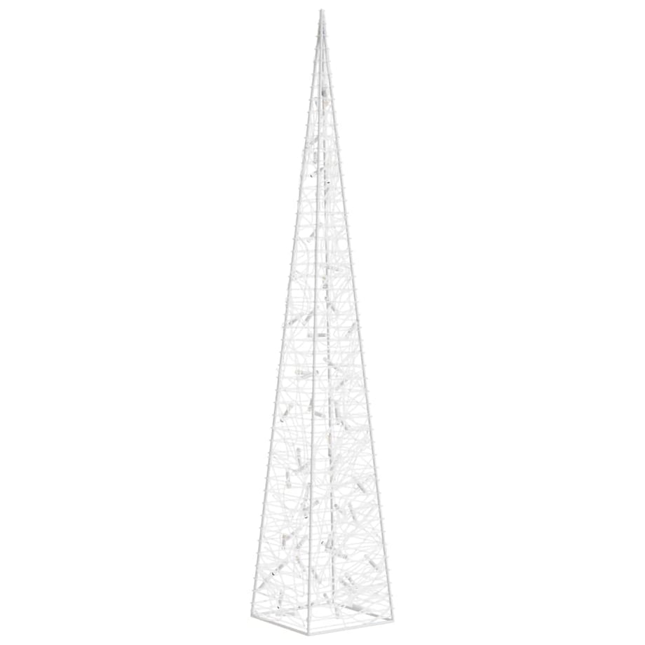 vidaXL Stożek dekoracyjny, akrylowy, zimne białe LED, 120 cm
