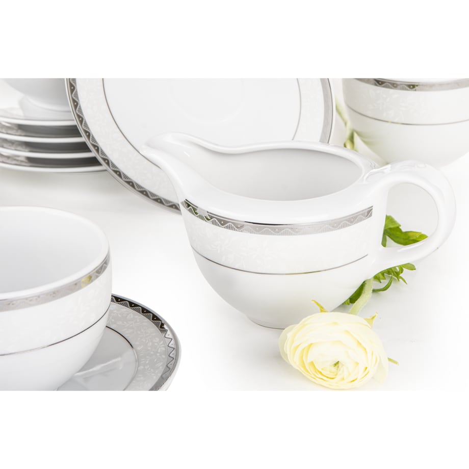 Zestaw kawowy 6os. (9el.) AMELIA PLATYNA