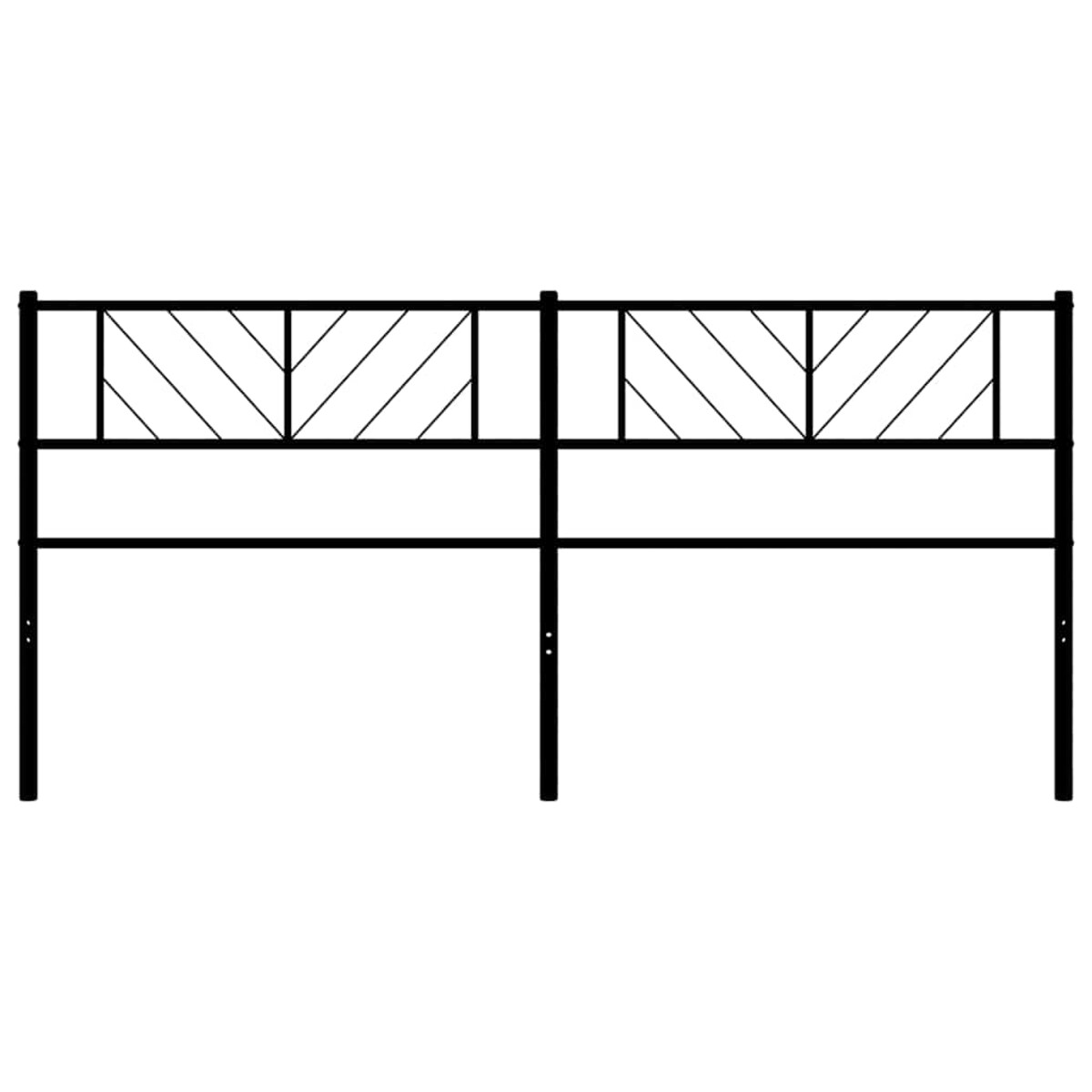 vidaXL Metalowe wymienne wezgłowie, czarne, 180 cm