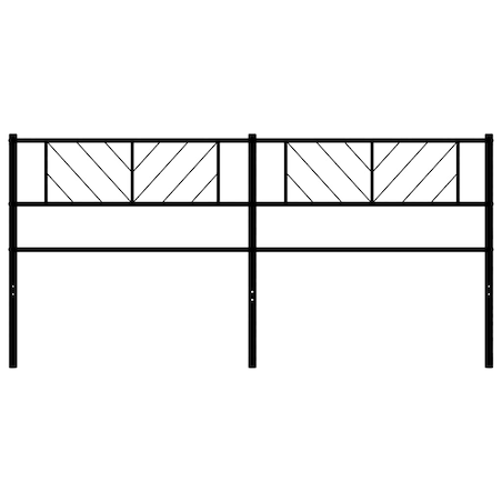 vidaXL Metalowe wymienne wezgłowie, czarne, 180 cm