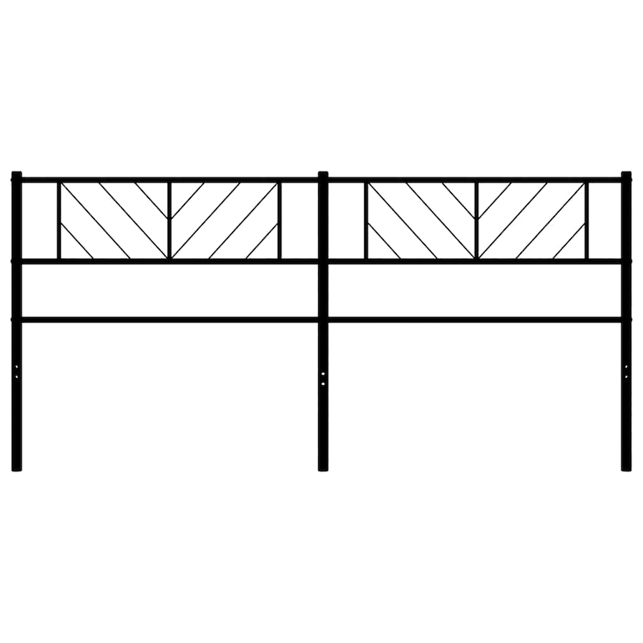 vidaXL Metalowe wymienne wezgłowie, czarne, 180 cm