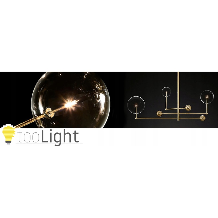 Lampa Sufitowa Wisząca Złota Szklane Kule 3 G4