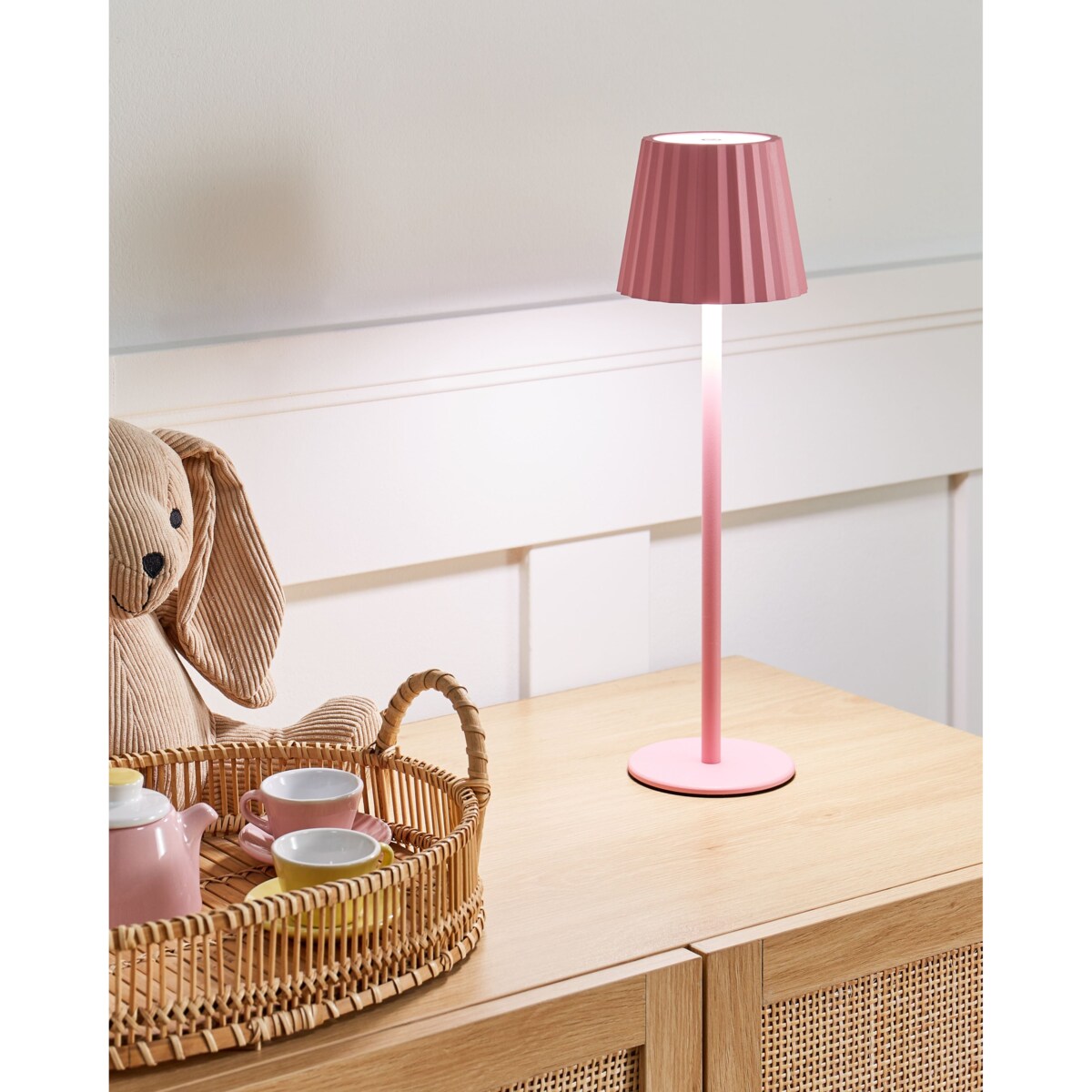 Lampa stołowa POMBEIRO Metal Pastelowy róż