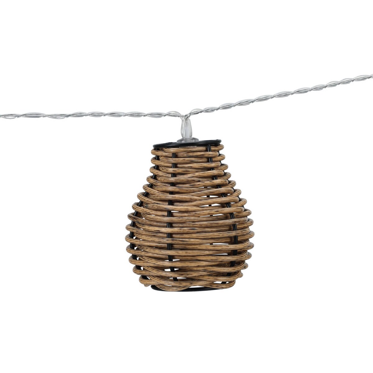 Girlanda świetlna z rattanowymi lampionami