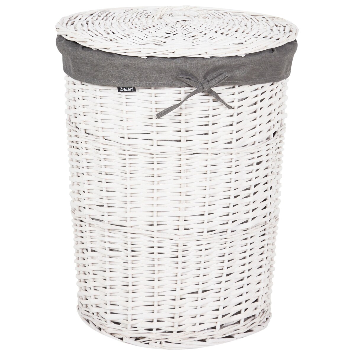 Zestaw 5 koszy wiklinowych biały VAKARI