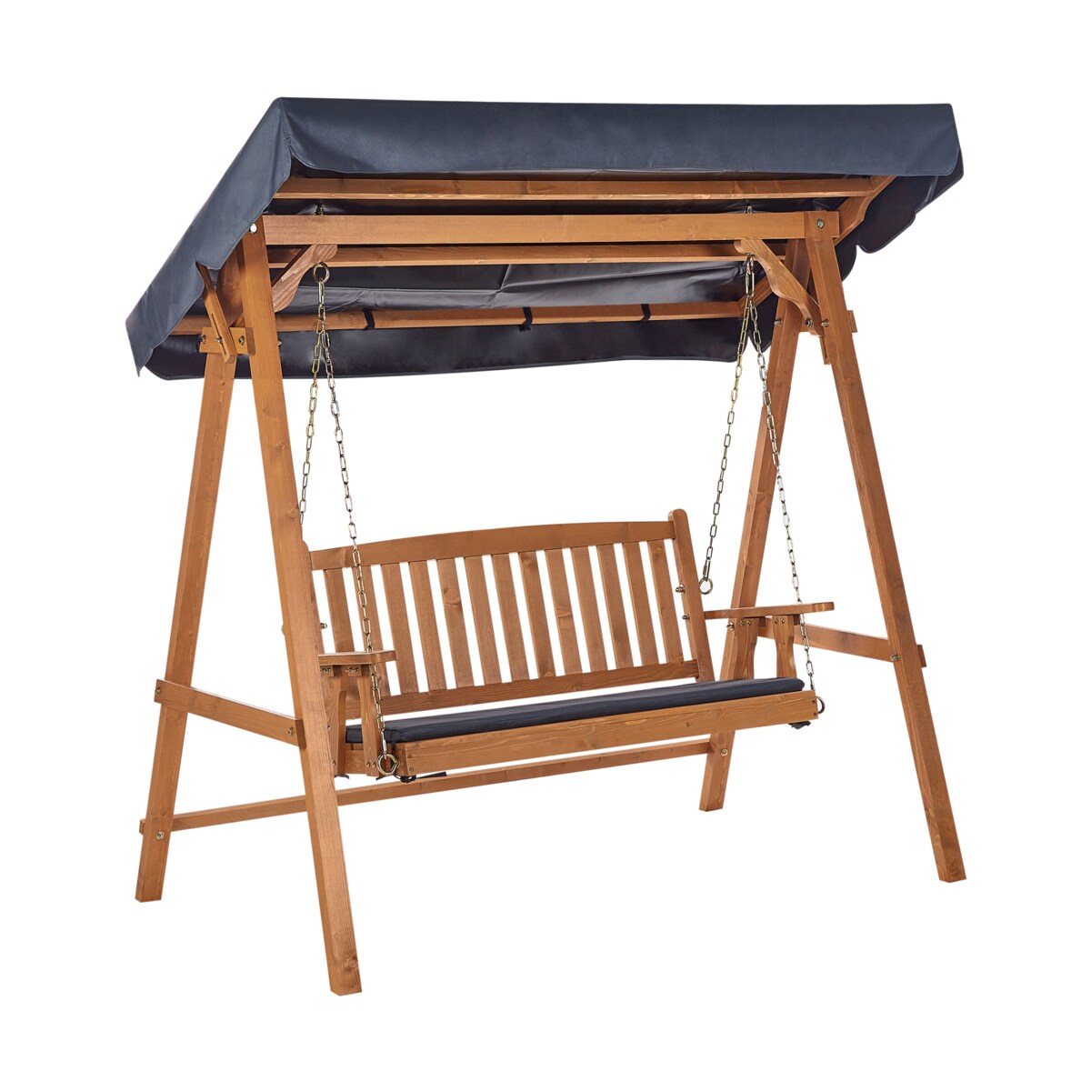 Huśtawka ogrodowa FIBBIALLA Drewno świerkowe Jasne drewno