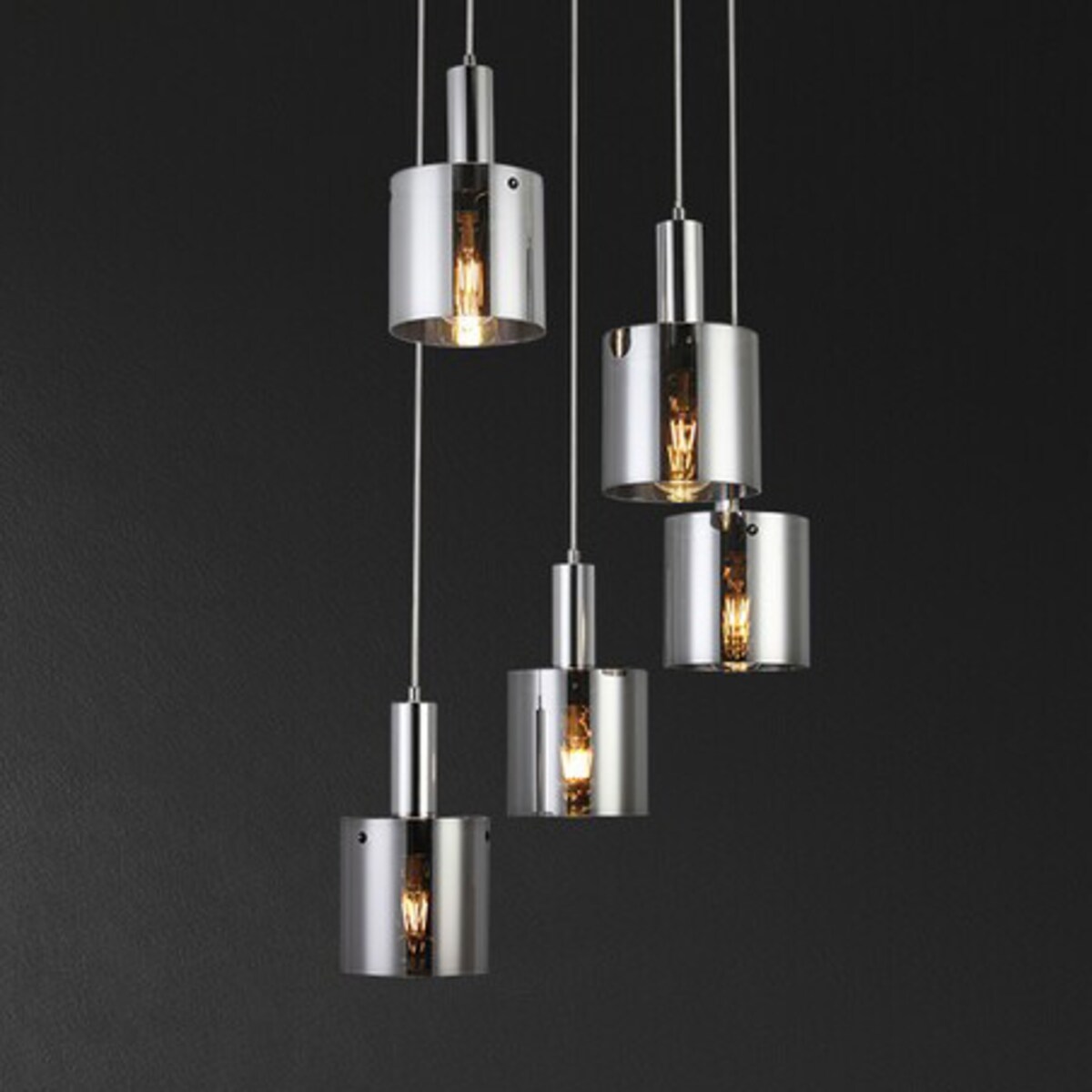 Nowoczesna LAMPA wisząca DONATI 5251 Rabalux szklany zwis kaskada chrom