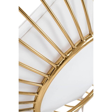 Kulisty fotel wiszący Gabbia PH5994-1 King Home na łańcuchu złoty beżowy