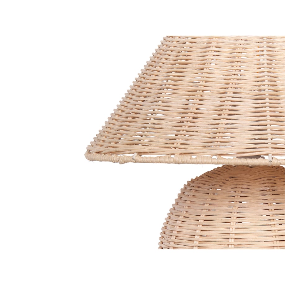 Lampa stołowa rattanowa jasna CINDER