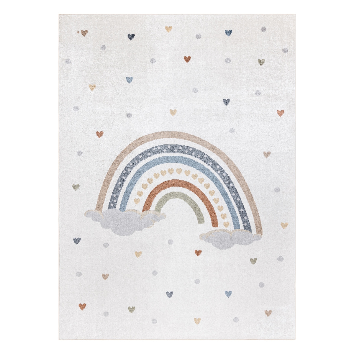 Dywan BONO 724 TĘCZA SERCA kremowy / jasny 160x220 cm
