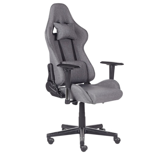 Krzesło biurowe regulowane ciemnoszare WARRIOR
