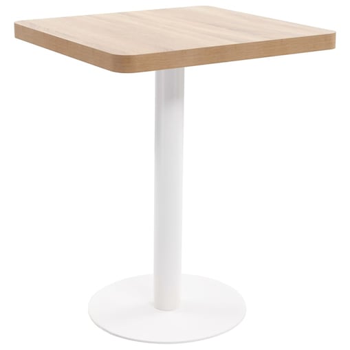 vidaXL Stolik bistro, jasnobrązowy, 60x60 cm, MDF