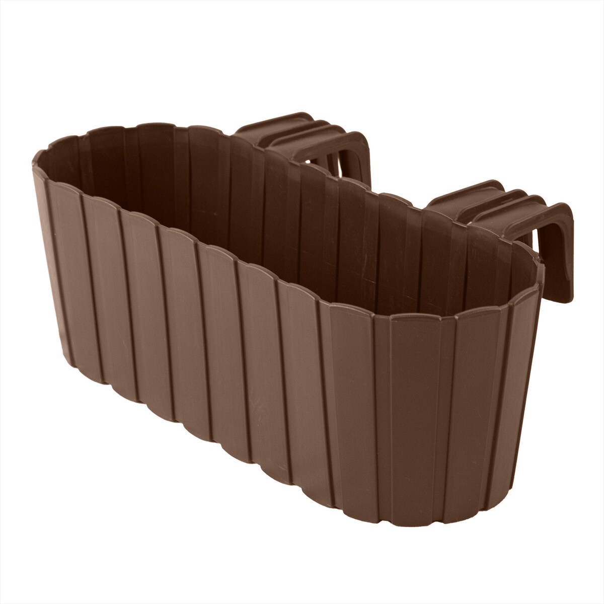 Skrzynka Balkonowa Donica Ogrodowa 38,3 Cm Do Powieszenia Brązowa