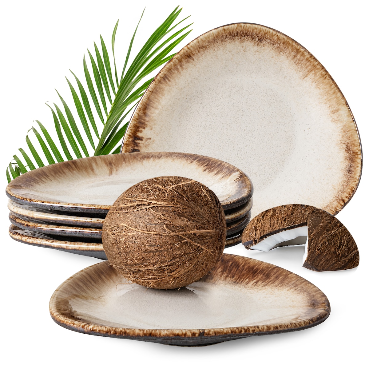 Konsimo PRIMA Talerz śniadaniowy 6 szt., jasnobeżowy