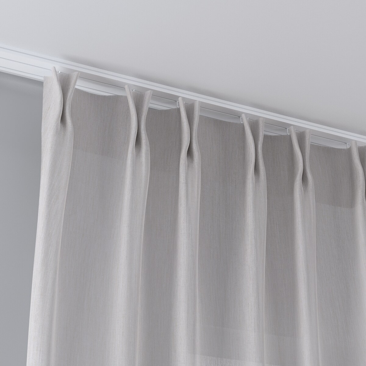 Zasłona na haczykach flex podwójnych 130x245 ecru