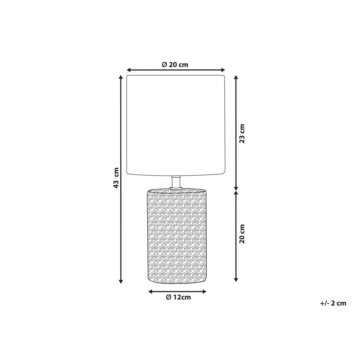 Lampa stołowa ceramiczna brązowa IDER