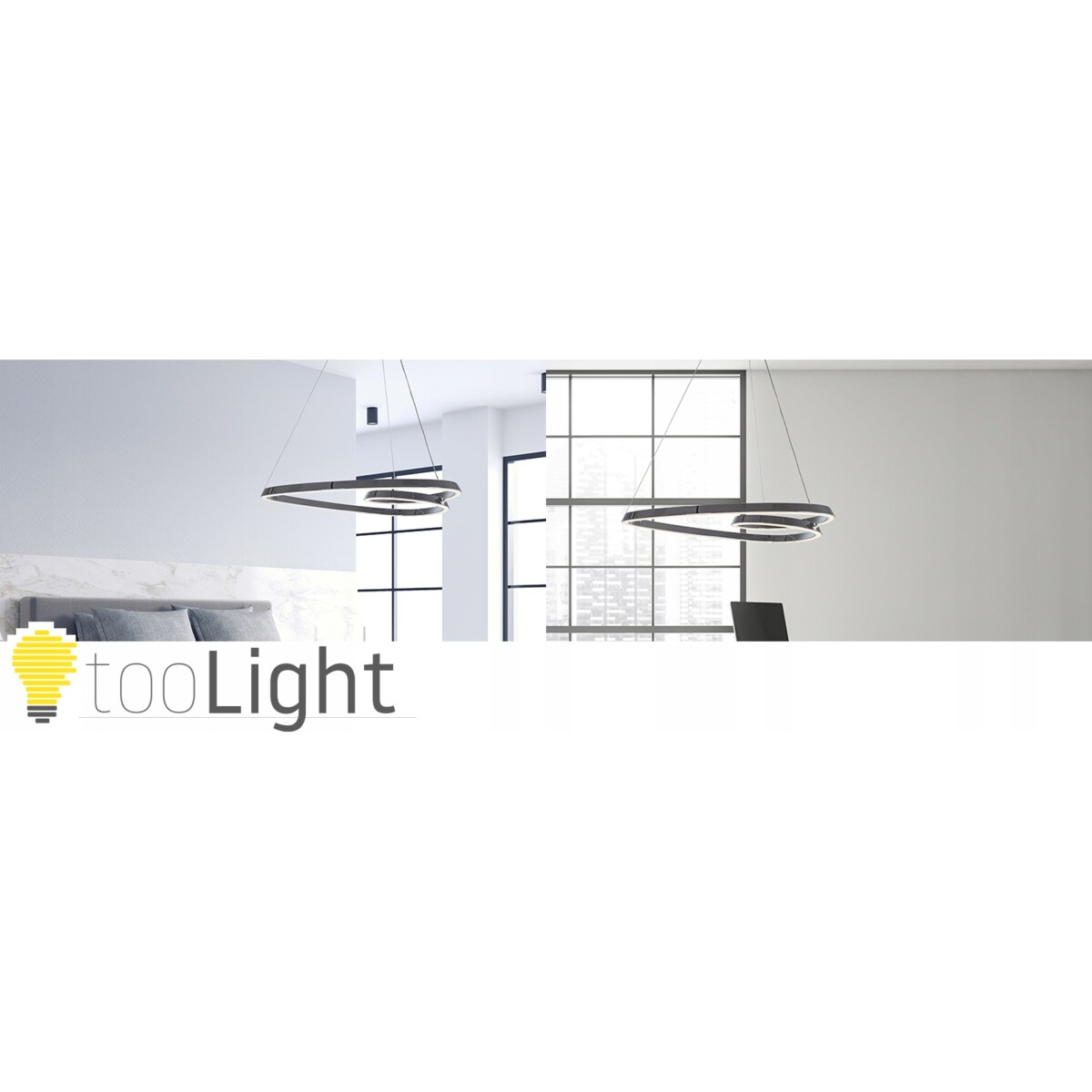 Lampa Sufitowa Wisząca Metal Ring Chrom Led Pilot