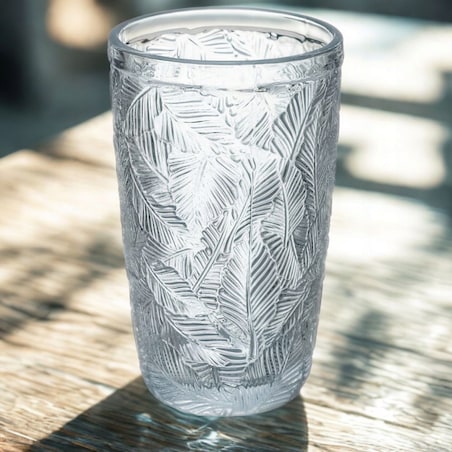 SZKLANKA WYSOKA do wody soki napoje drinki letnie 6x 390 ml szkło wzorek