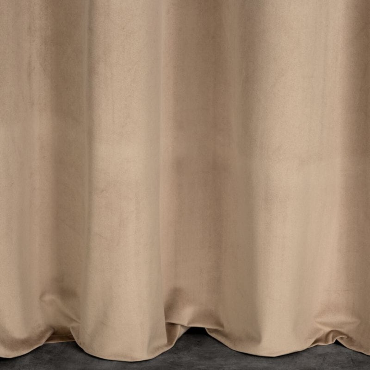 Zasłona Welurowa Velvet Przelotki 140 x 250 Beżowa Welur Aksamitna miękka