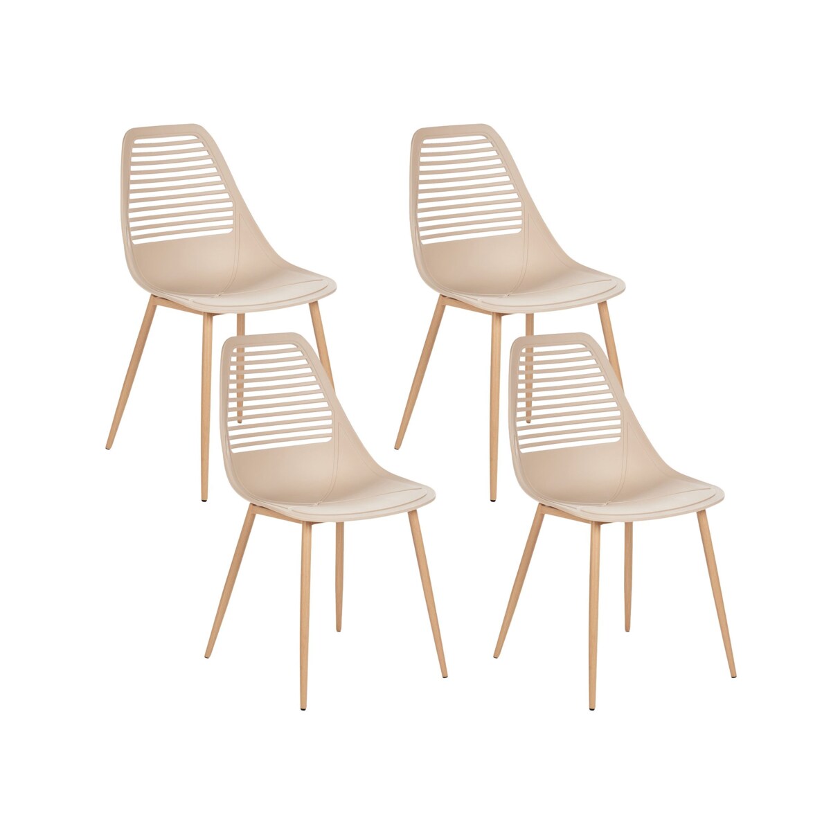 Zestaw 4 krzeseł MONTELLO Beżowy