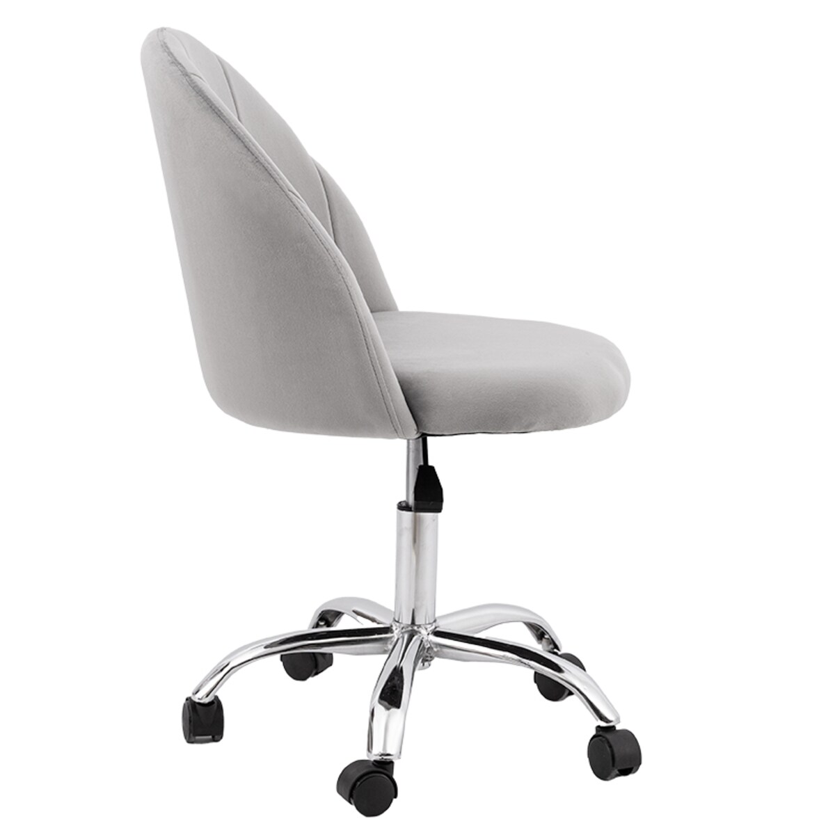 Fotel biurowy krzesło obrotowe szary regulowany welurowy