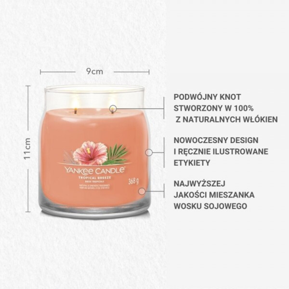YC SIGNATURE – Świeca średnia TROPICAL BREEZE