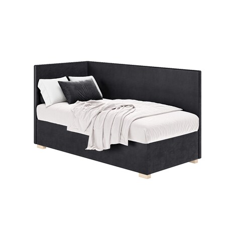 Mesonica Łóżko Flexi, granatowe, 90x200, Lewostronne