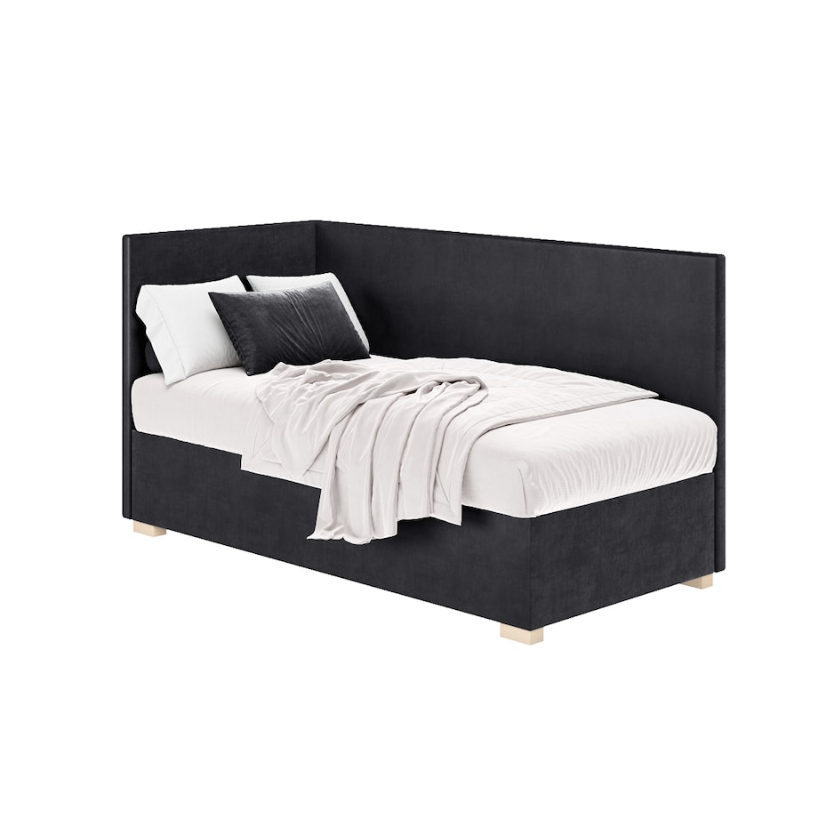 Mesonica Łóżko Flexi, granatowe, 90x200, Lewostronne