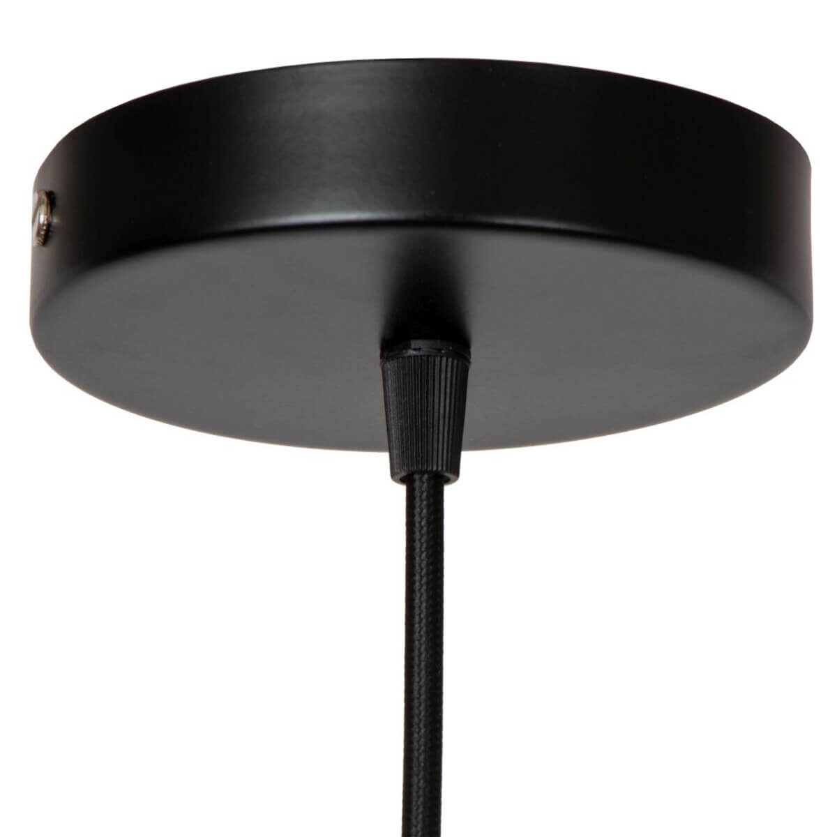 Pleciona lampa wisząca Maduka 10450/47/30 Lucide trawa morska biała czarna