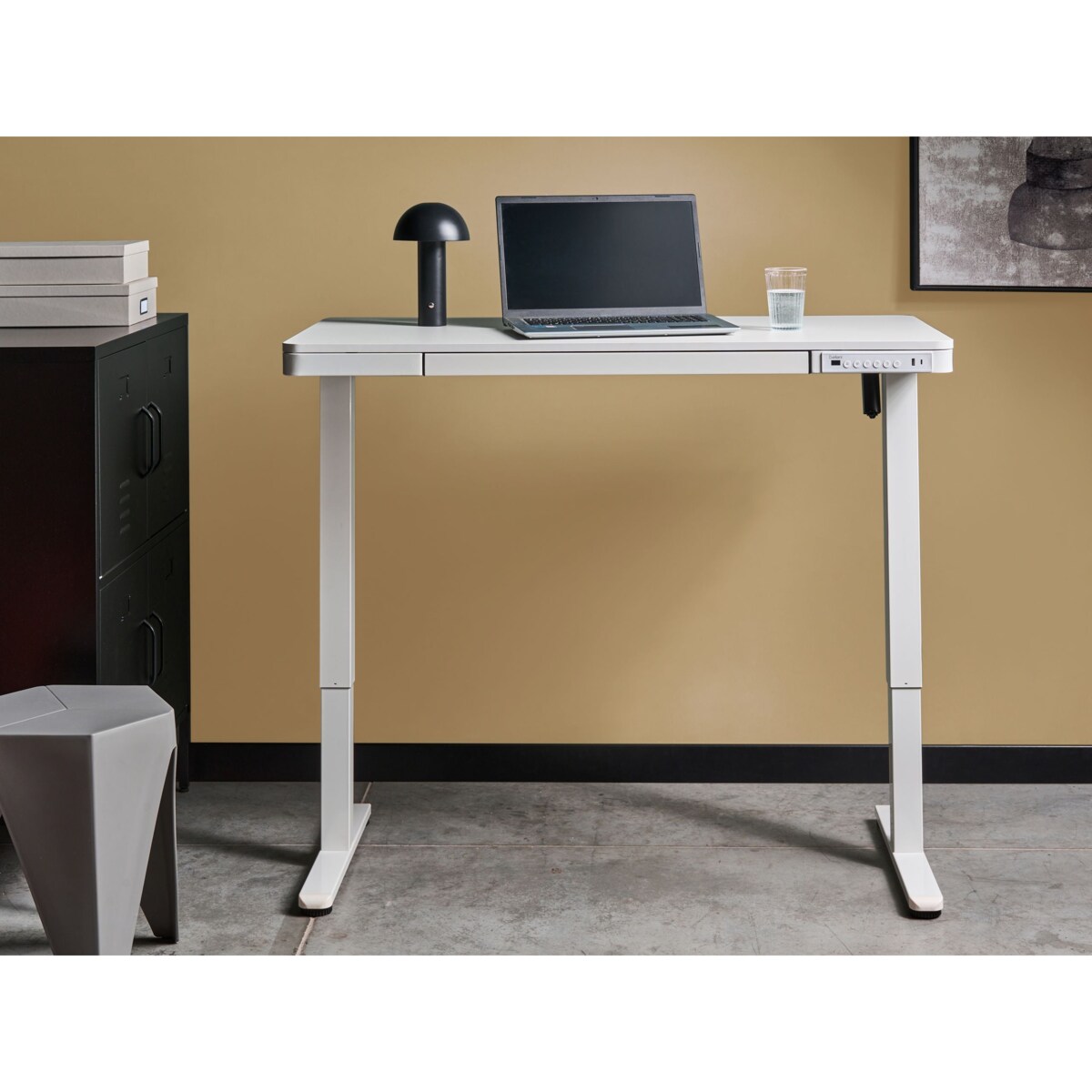 Biurko regulowane elektrycznie PENLY Biały 120 cm 60 cm Z portem USB