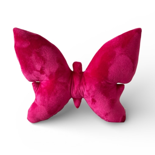 Poduszka dekoracyjna Motyl minky plusz fuksja