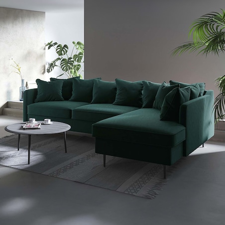 Esme Sofa narożna - turkusowa