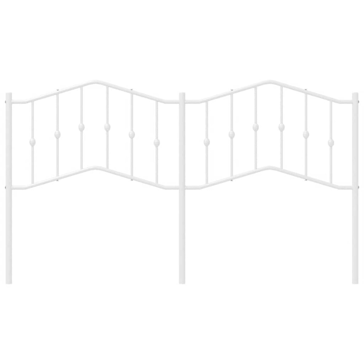 vidaXL Metalowe wezgłowie, białe, 180 cm