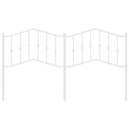 vidaXL Metalowe wezgłowie, białe, 180 cm
