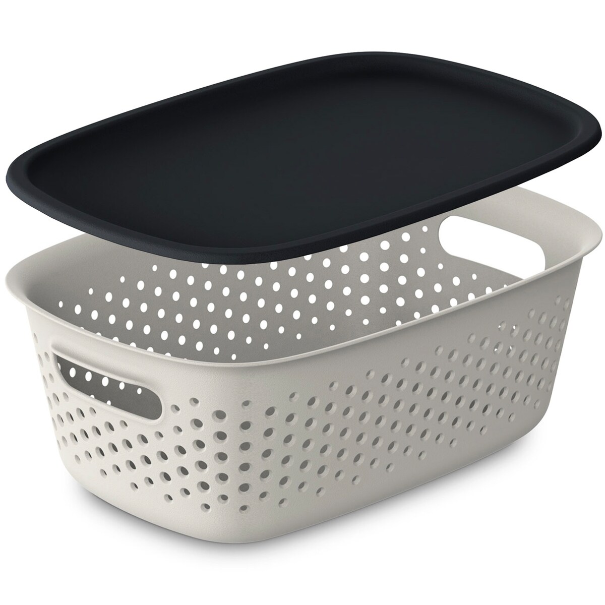 Pojemnik Plastikowy Ażurowy Pudełko Plastikowe Zamykany Z Pokrywką 3,5 L