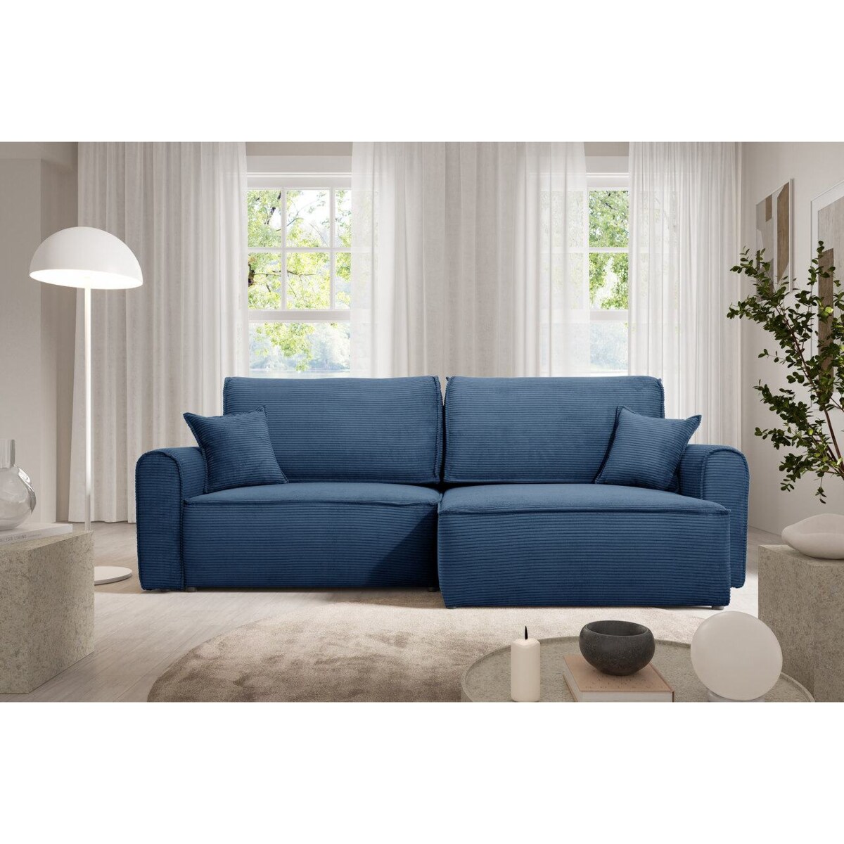 Narożnik MARTIN z funkcją spania sztruks POSO 05