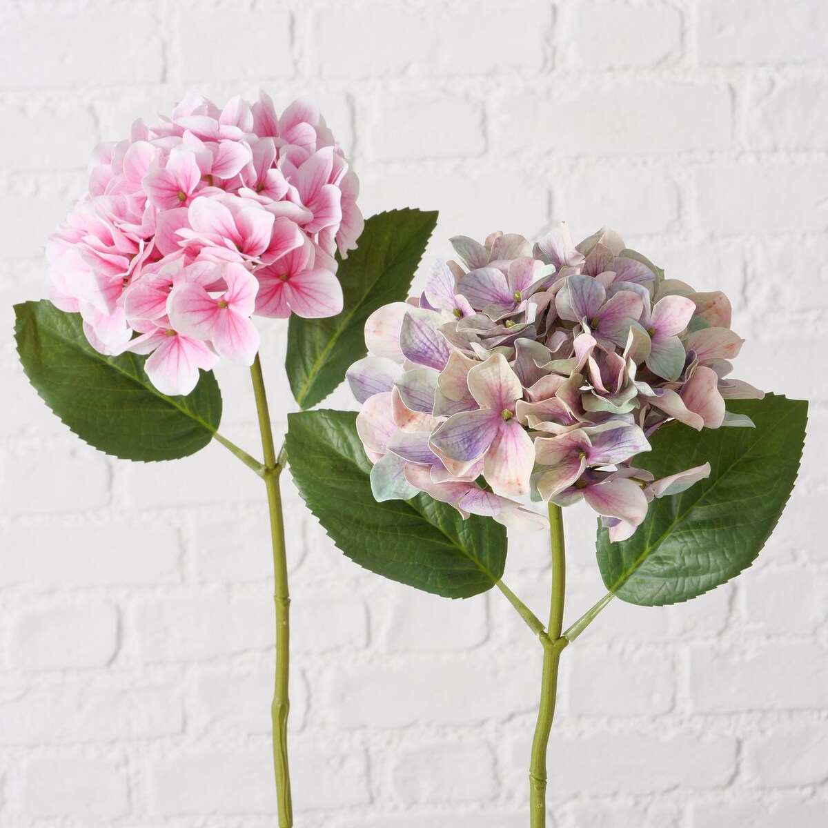 Sztuczna hortensja na łodydze, 46 cm