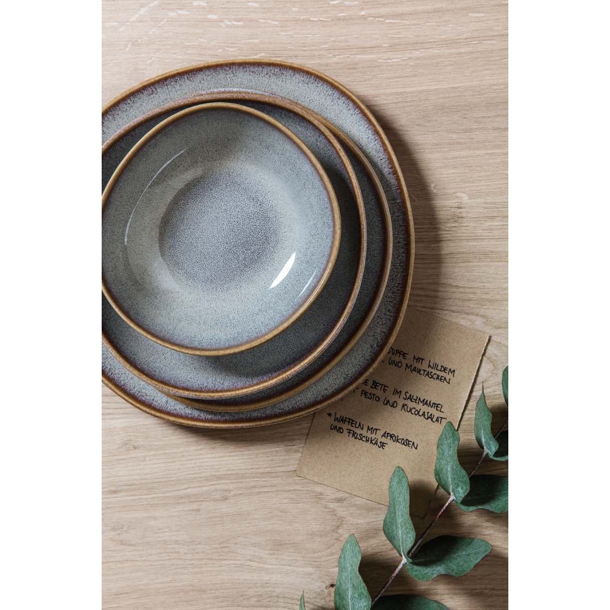 Talerz obiadowy Lave beige beżowy Like, 28 x 28 x 2.7 cm, Villeroy & Boch