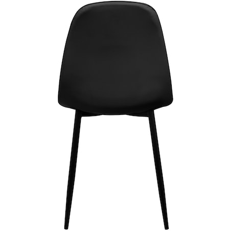 Krzesło tapicerowane ekoskóra czarne nowoczesne loftowe